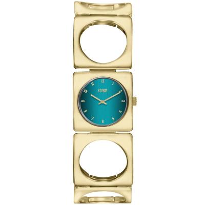 Groovy V2 Gold Teal Kadın Saat – 21K Altın Kaplama & Bileklik Tasarım