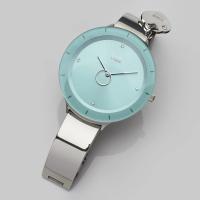Liana Aqua Kadın Saat – Oversize Cam Kadran & Kristal Charm