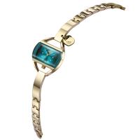 Temptress Charm Gold-Teal Kadın Saat – Kalp Charm & Kristal Detaylı